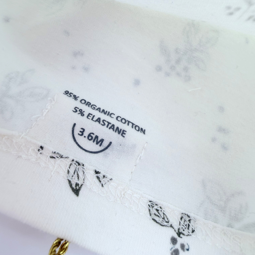 Bonnet blanc imprimé Sloeberry — 3-6 mois
