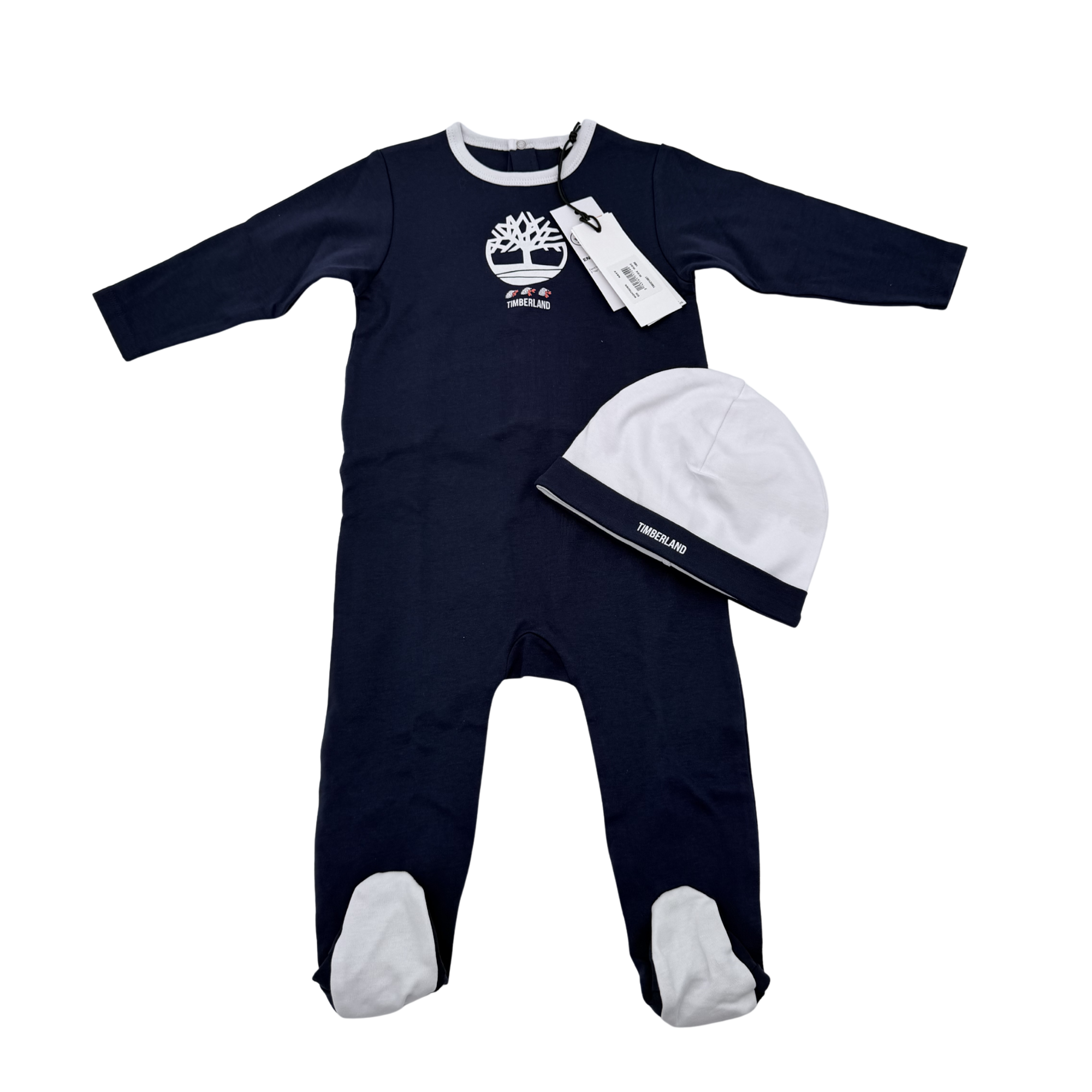 Pyjama naissance bleu marine et bonnet assorti — 18 mois