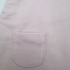 Robe salopette rose poudré en velours côtelé — 12 mois