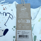 Ensemble salopette short & t-shirt imprimé chien — 9 mois