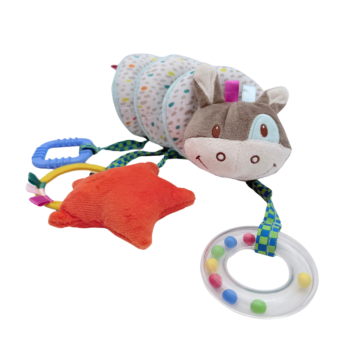 Spirale d'activités vache avec hochets
