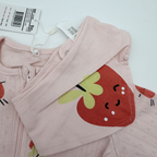 Pyjama roses frais avec bavoir - 9 mois