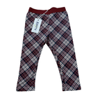 Legging à carreaux bordeaux et bleu — 18 mois