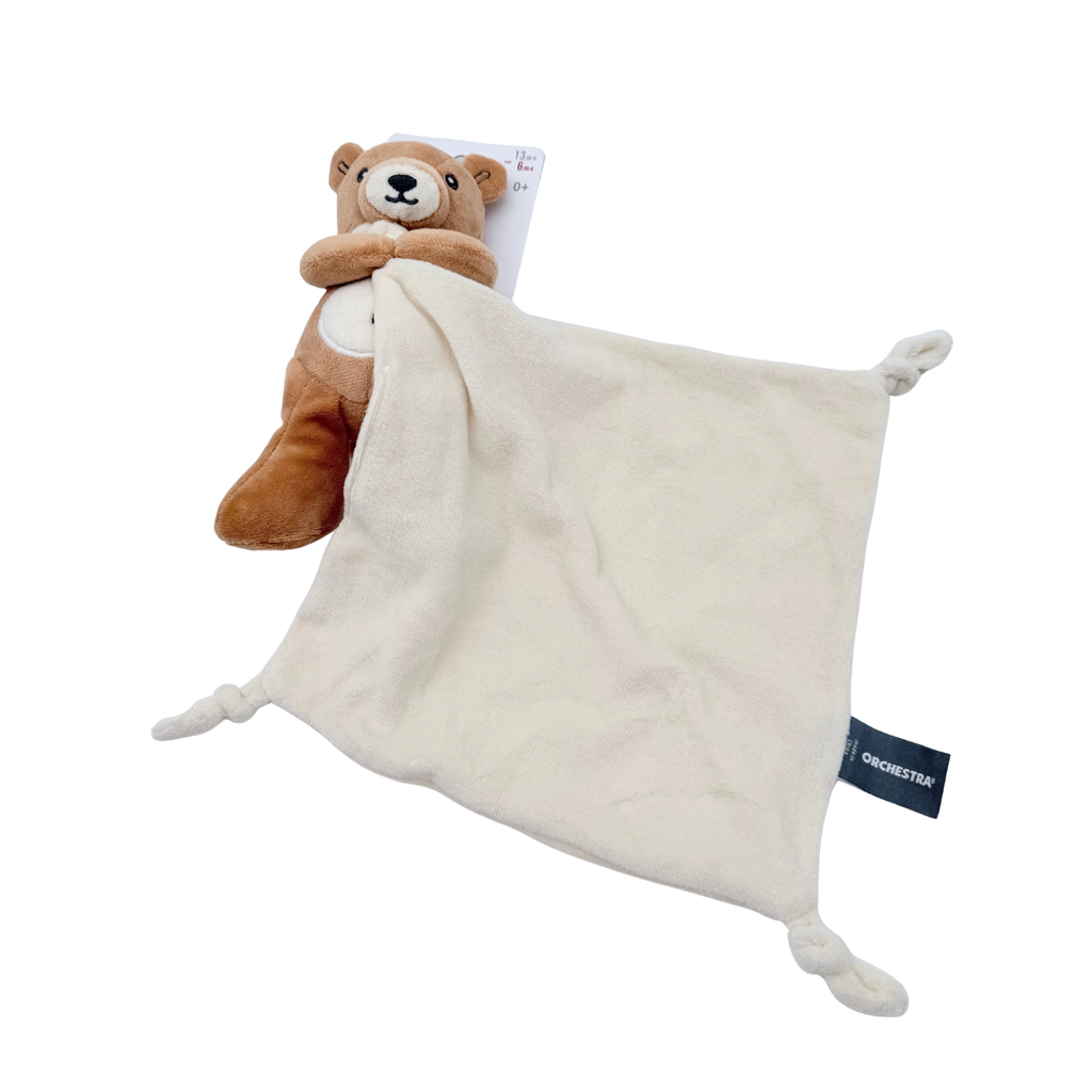 Doudou ours avec lange beige
