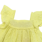 Robe broderie anglaise jaune pastel — 24 mois