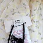 Chapeau bébé fleuri jaune — 2-6 mois