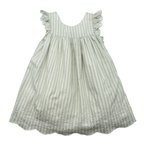 Robe rayée verte et blanche - 3 ans