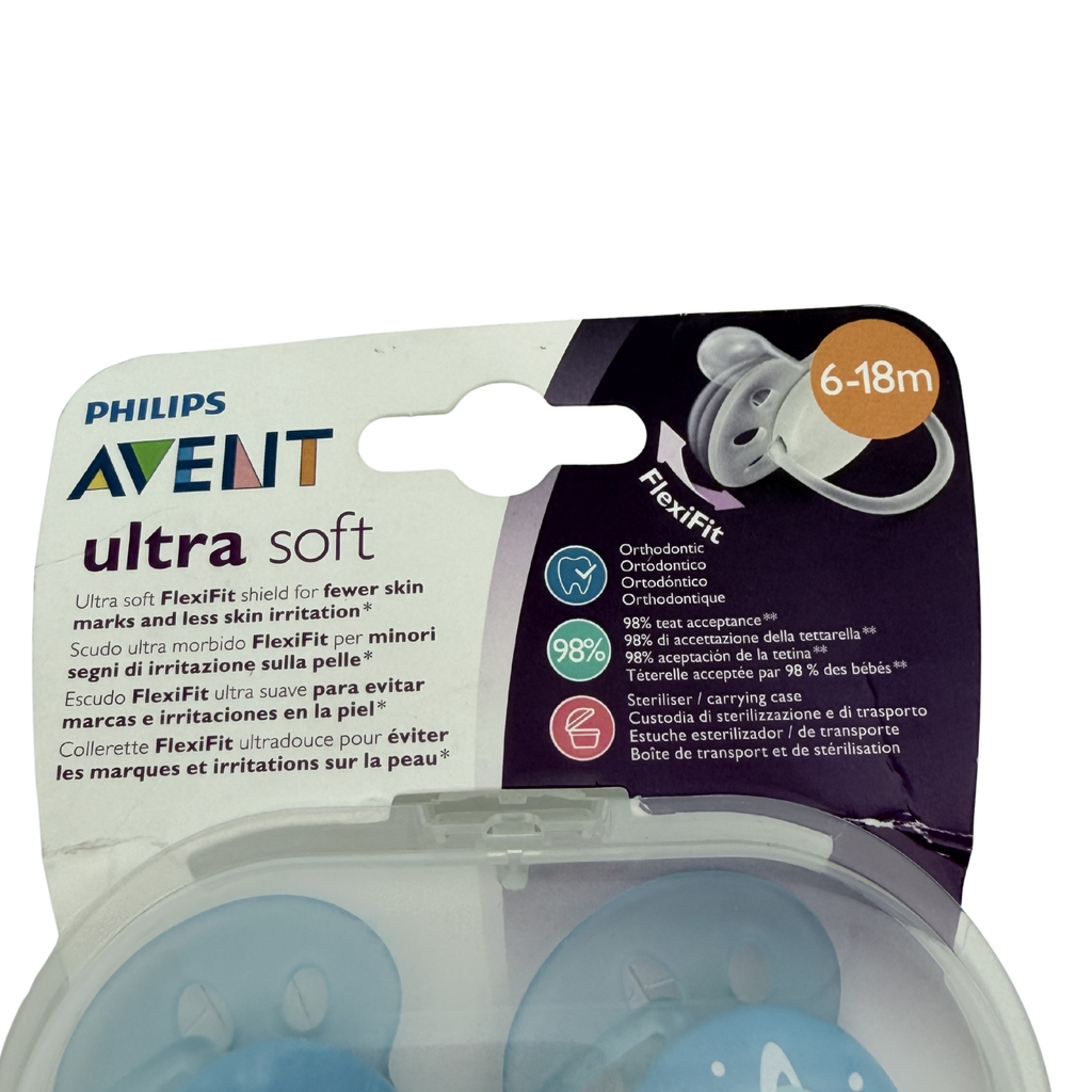 Lot de 2 sucettes Ultra Soft —  6-18 mois