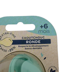 Lot de 2 sucettes caoutchouc ronde — 0-6 mois