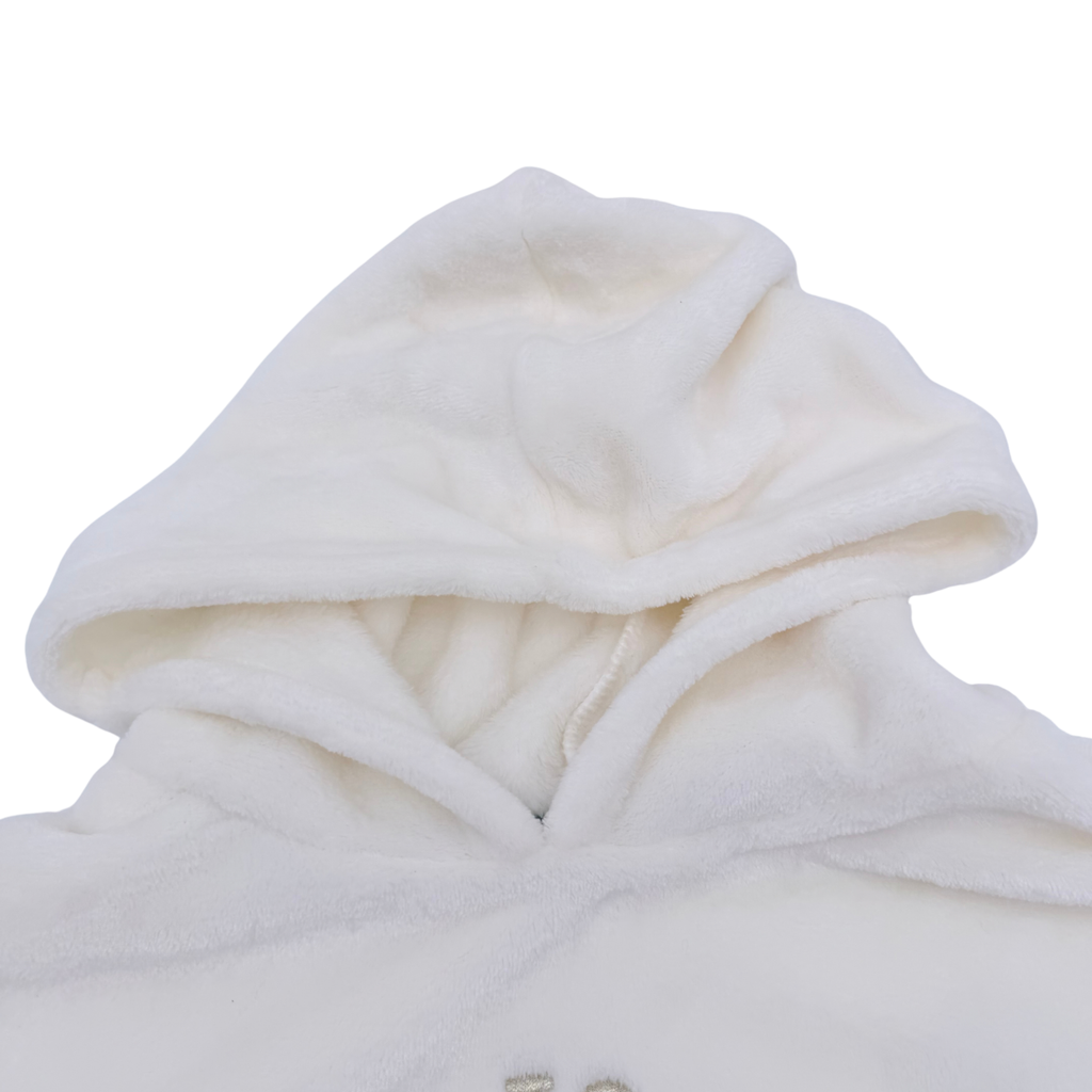 Sweat à capuche écru effet fourrure - 12 ans