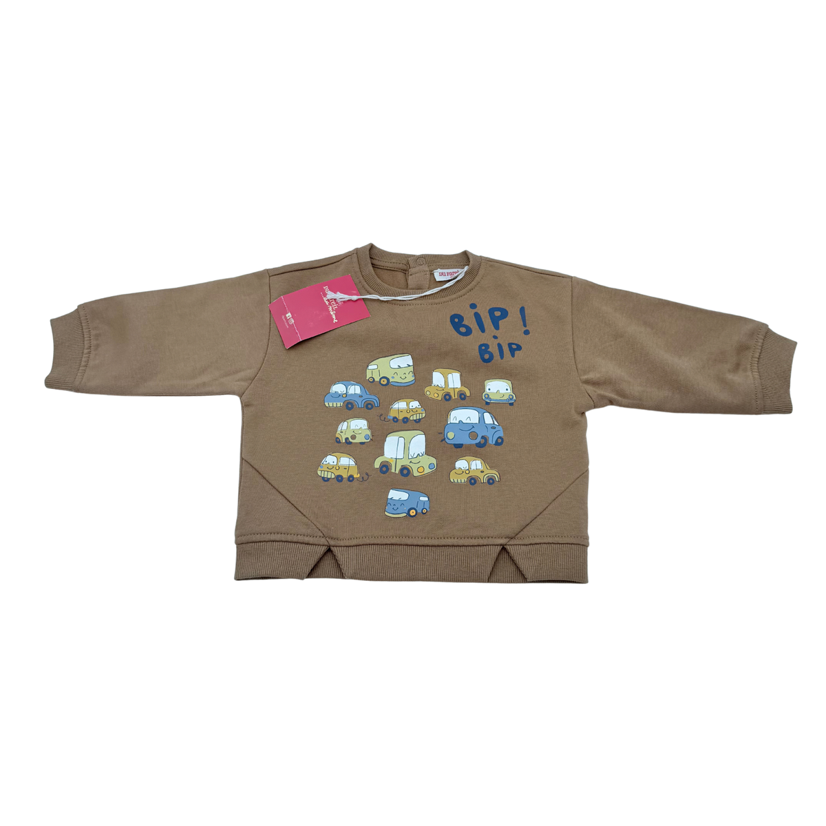 Sweat bébé marron motif voitures - 9 mois