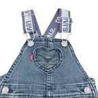 Salopette bébé en jean avec poche cœur - 9 mois