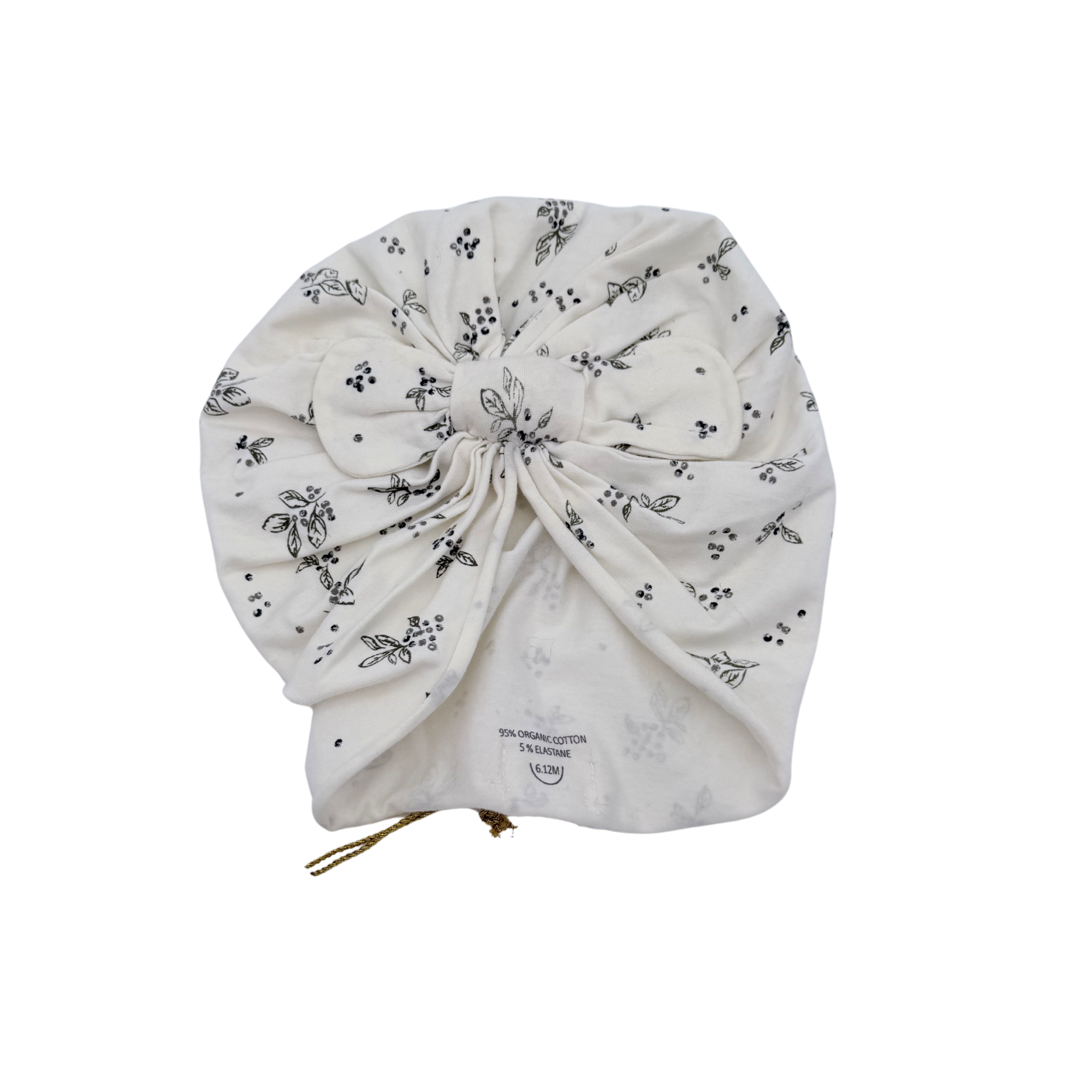 Turban blanc imprimé Sloeberry — 6-12 mois