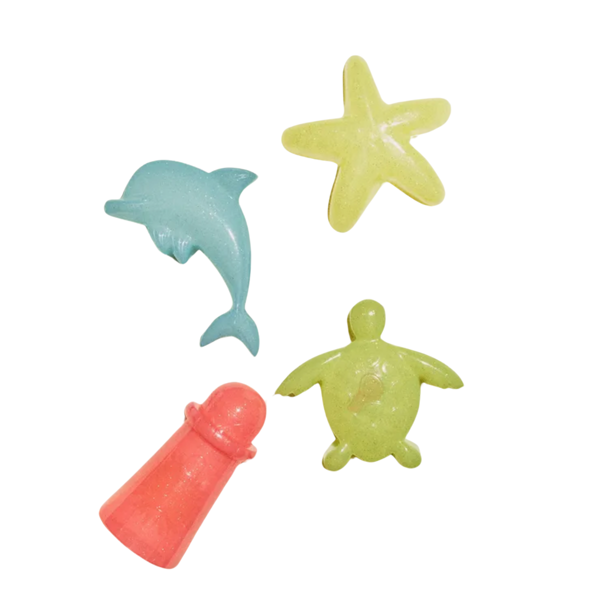 Lot de 4 moules de plage avec filet
