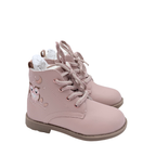 Bottines enfant rose poudré motif hibou - 26