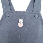 Salopette short bleue à pois — 18 mois