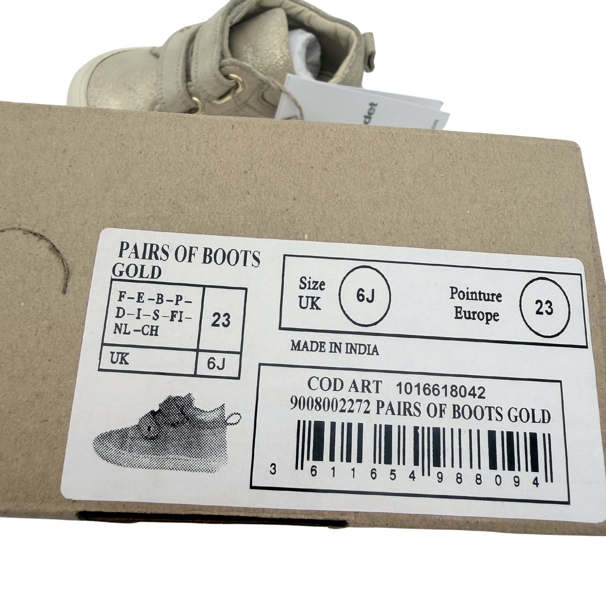Chaussures premiers pas pailletées beige – 23