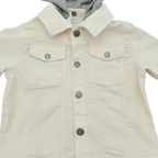 Veste en jean écrue à capuche kaki amovible - 6 mois