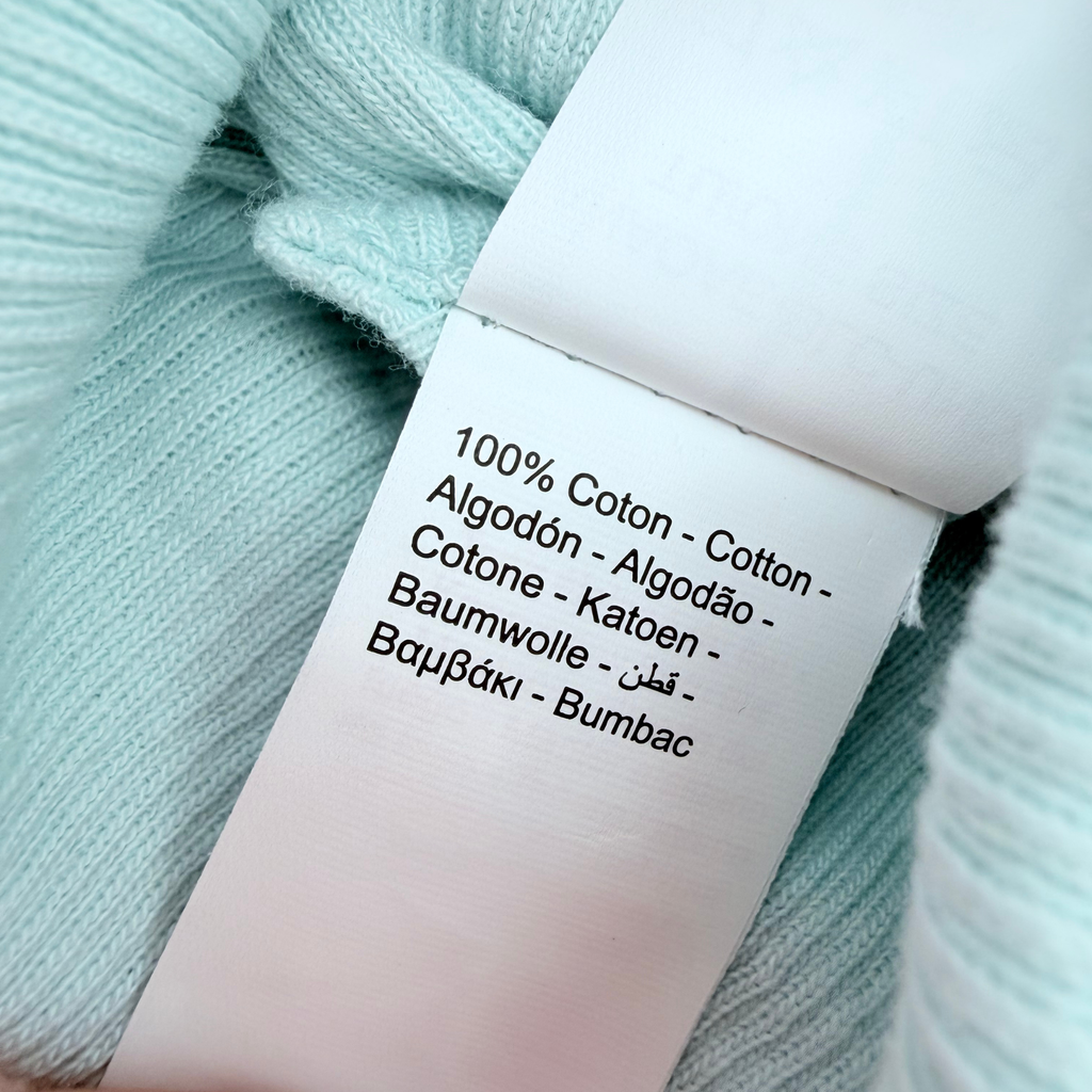 Bonnet bébé en coton bio bleu clair - 0-3 mois