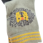 Chaussettes kaki en coton bio motif lion - 19-22