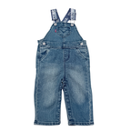 Salopette bébé en jean avec poche cœur - 9 mois