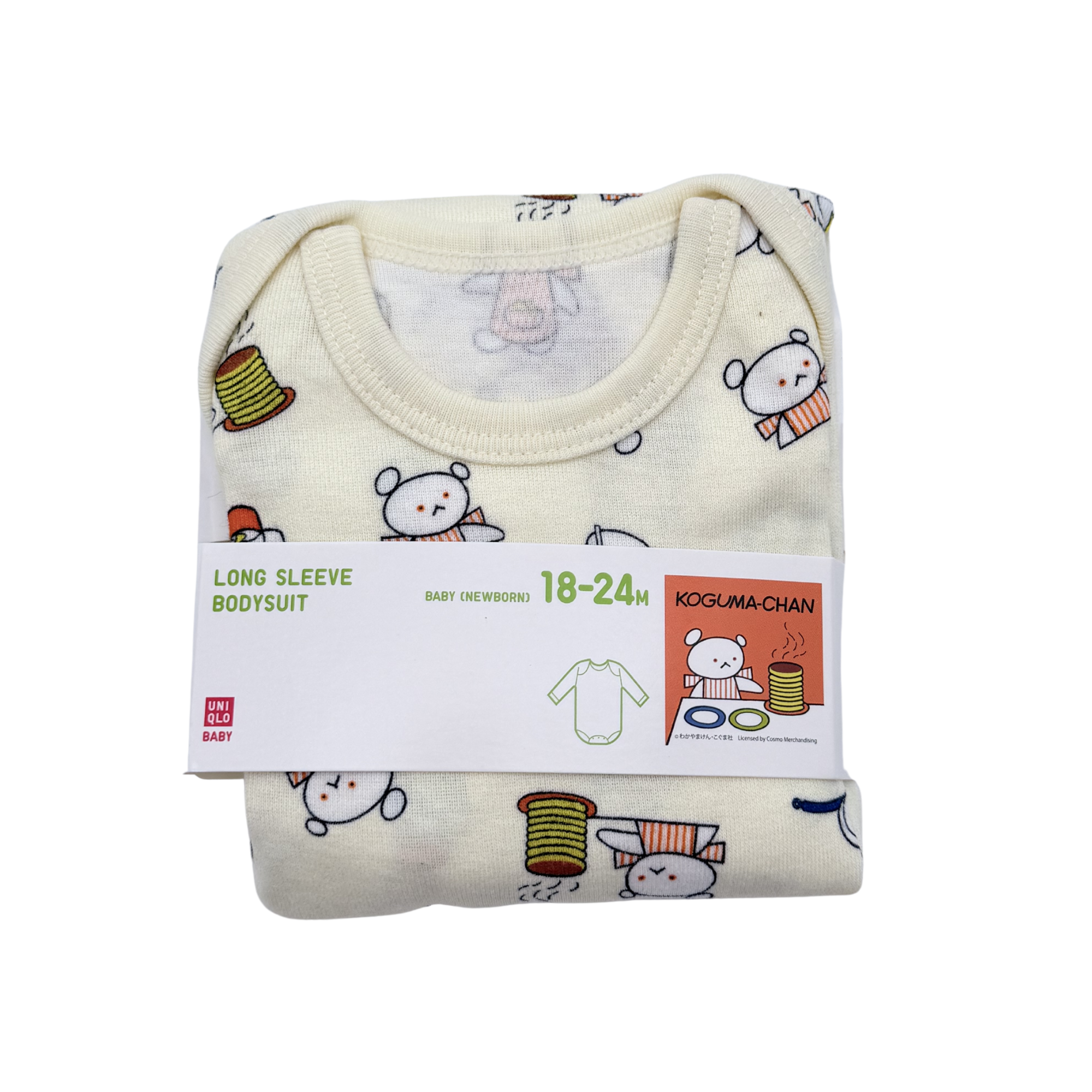 Body manches longues à imprimé Konguma-Chan — 18-24 mois