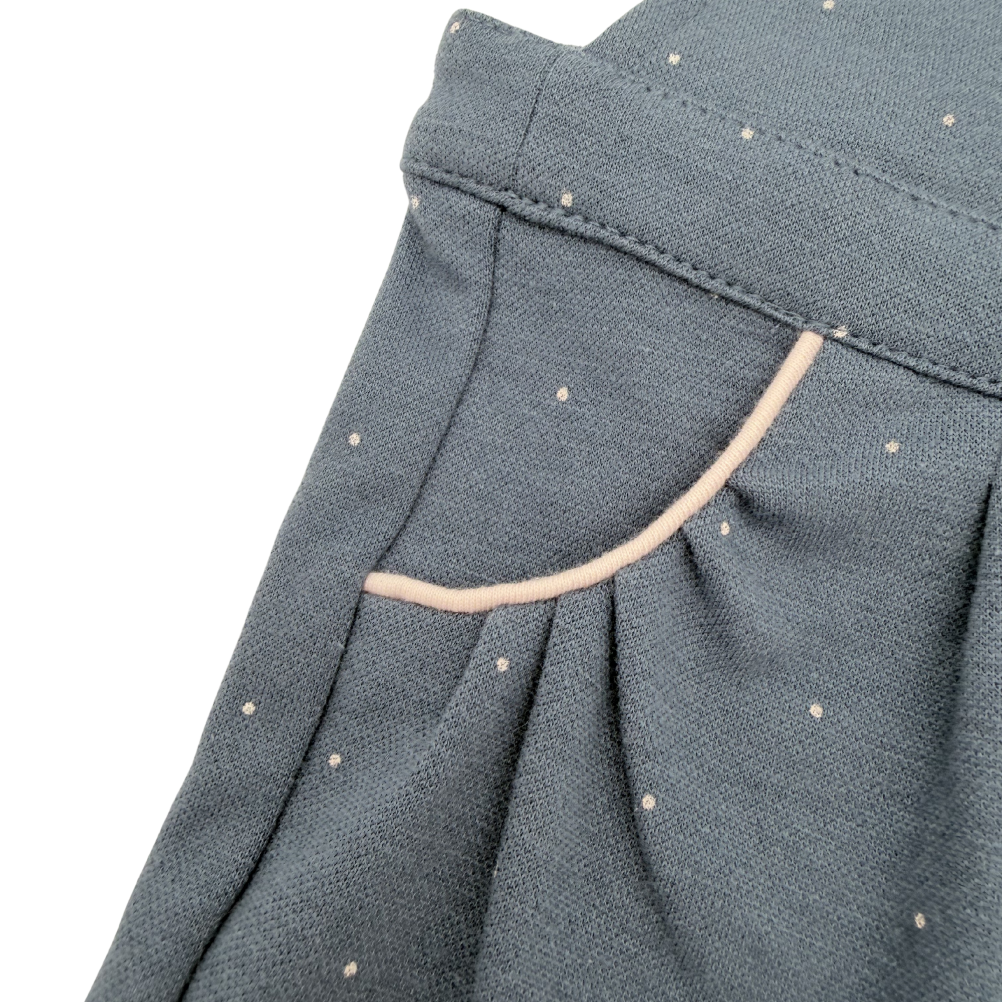 Salopette short bleue à pois — 18 mois