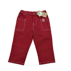 Pantalon rouge à poches contrastées - 18 mois
