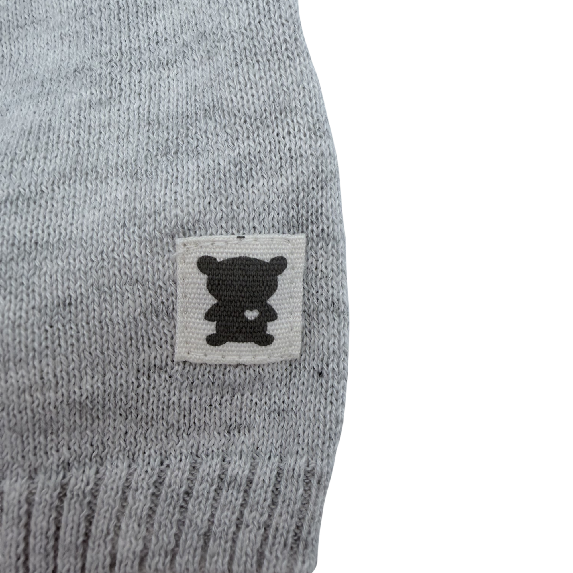 Brassière bébé gris chiné boutonné — 3 mois
