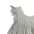 Robe rayée verte et blanche - 3 ans