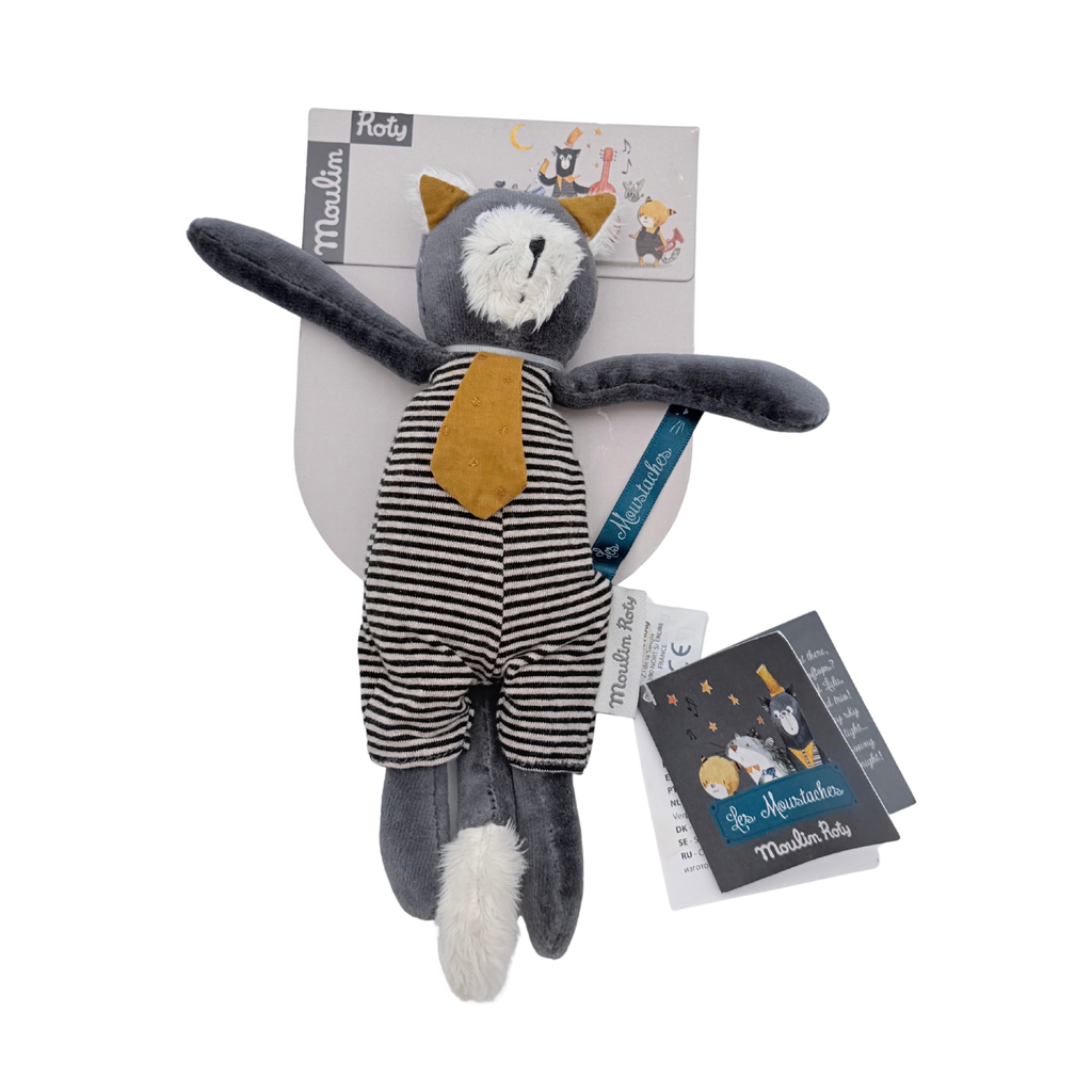 Doudou chat gris Alphonse – 23 cm