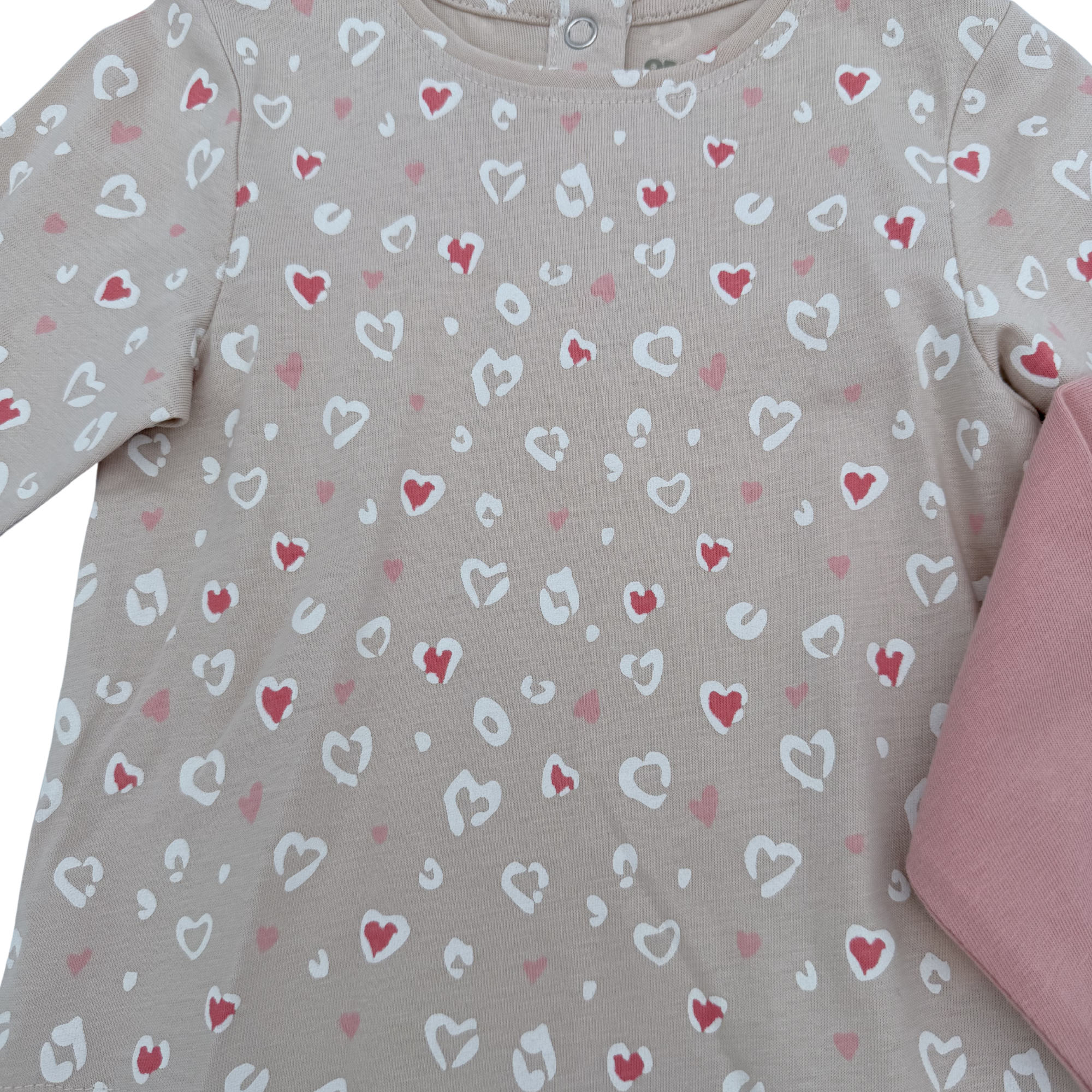 Lot de 2 t-shirts cœurs — 12 mois