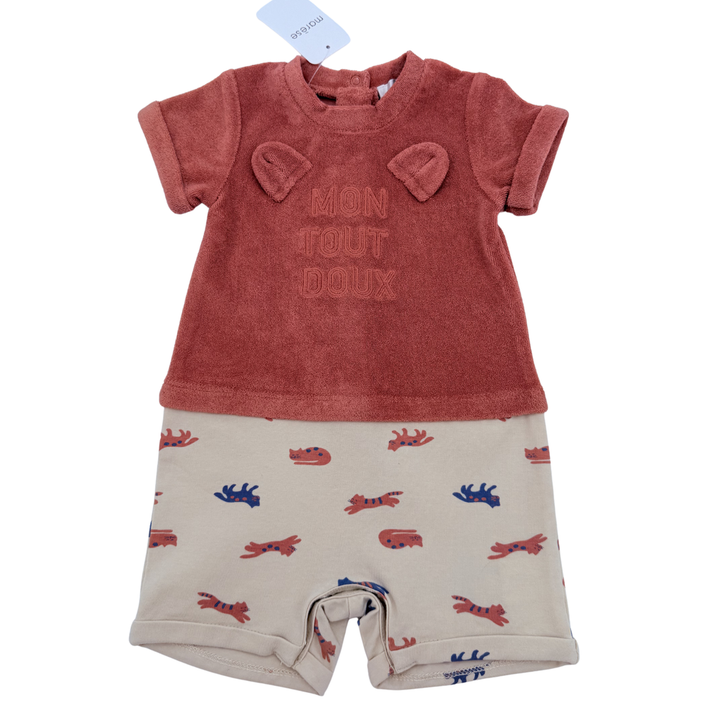 Combinaison courte “Mon tout doux” — 6 mois