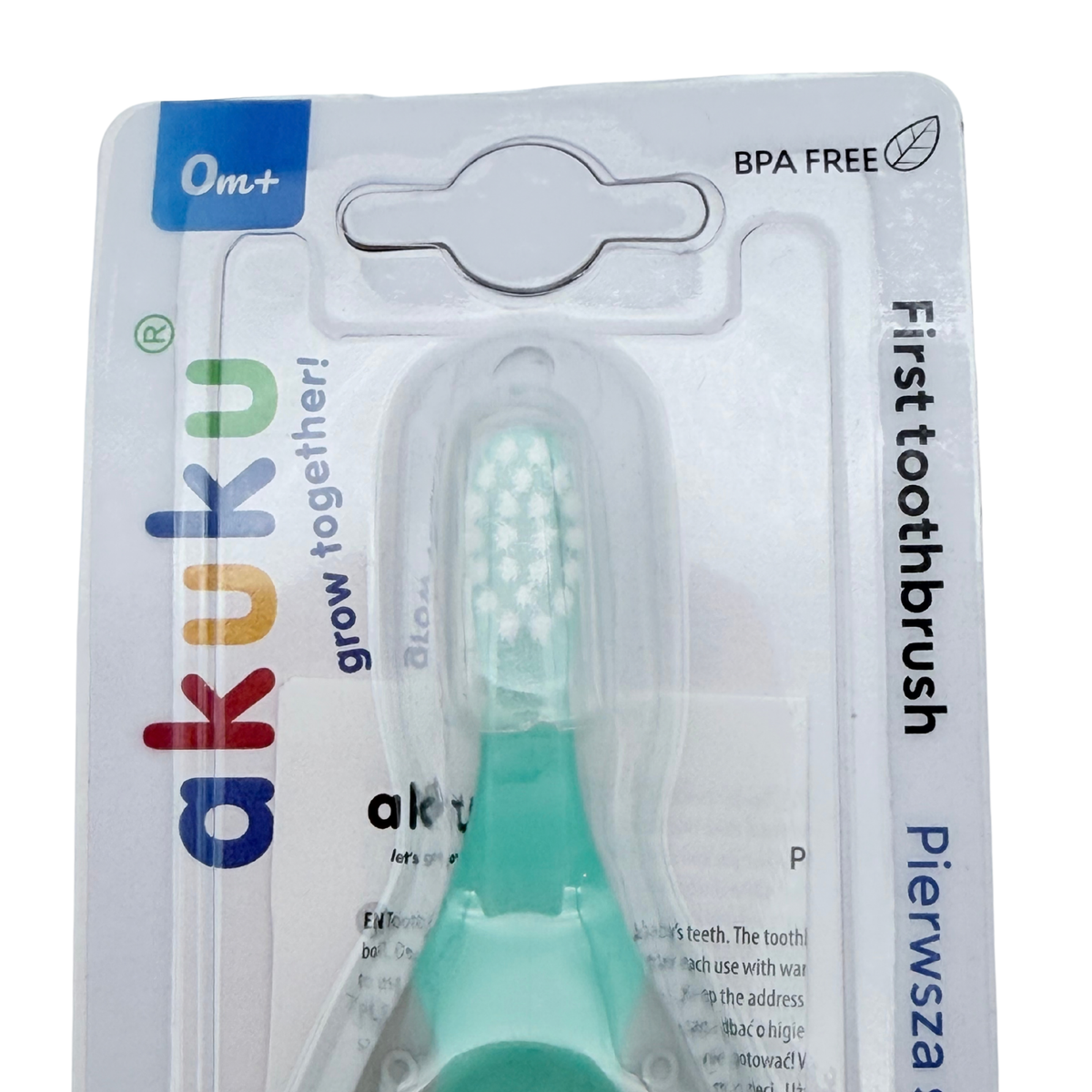 Première brosse à dents bébé verte