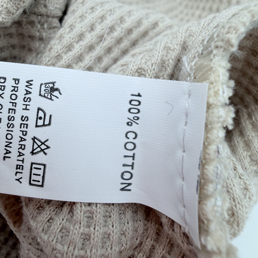 Combinaison gaufrée beige — 6-12 mois