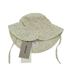 Chapeau bébé fleuri jaune — 2-6 mois