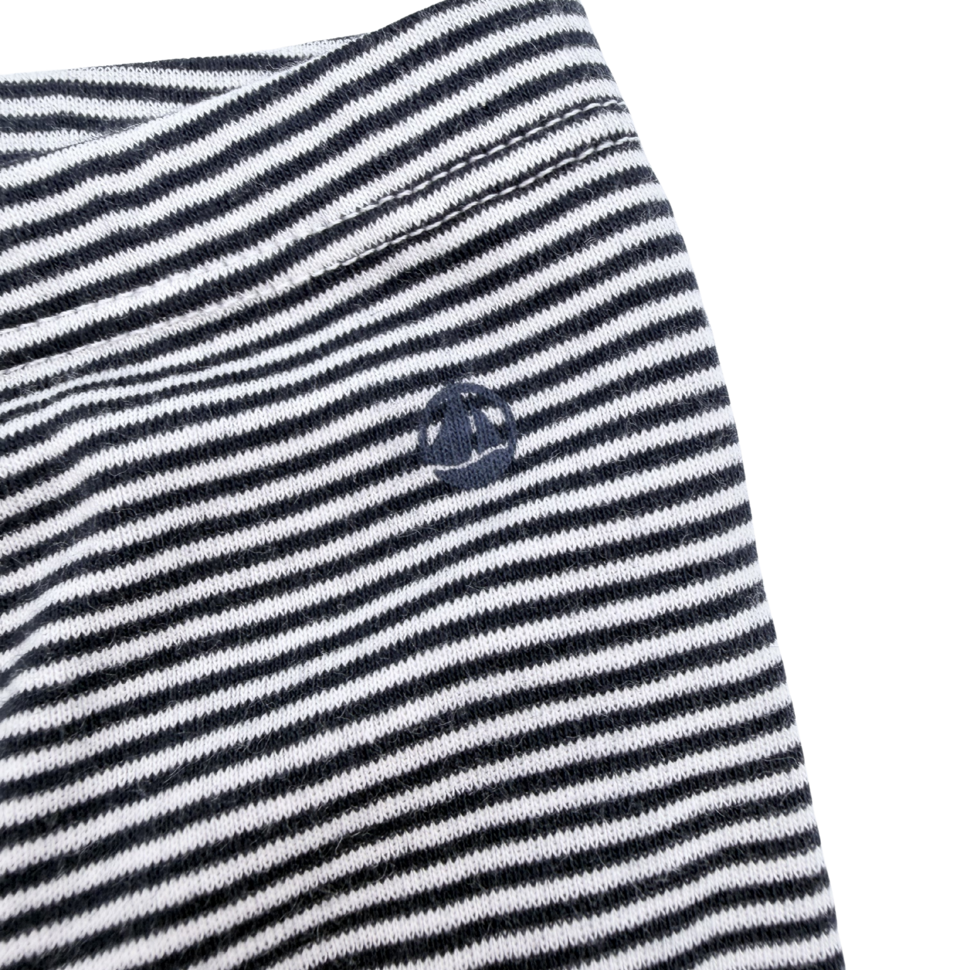 Legging rayé blanc et bleu marine – 24 mois