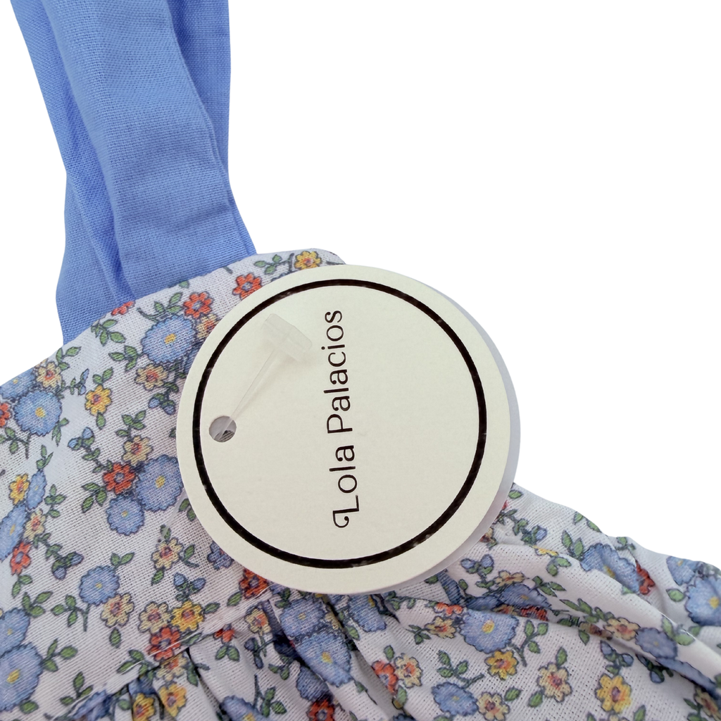 Robe à fleurs et bretelles à nouer — 2 ans