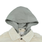 Veste en jean écrue à capuche kaki amovible - 6 mois