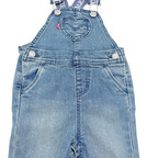 Salopette bébé en jean avec poche cœur - 9 mois