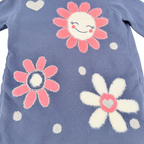 Robe en maille bleu marine à fleurs - 2 ans