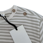 T-shirt rayé beige et écru — 6 ans