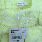 Robe broderie anglaise jaune pastel — 24 mois