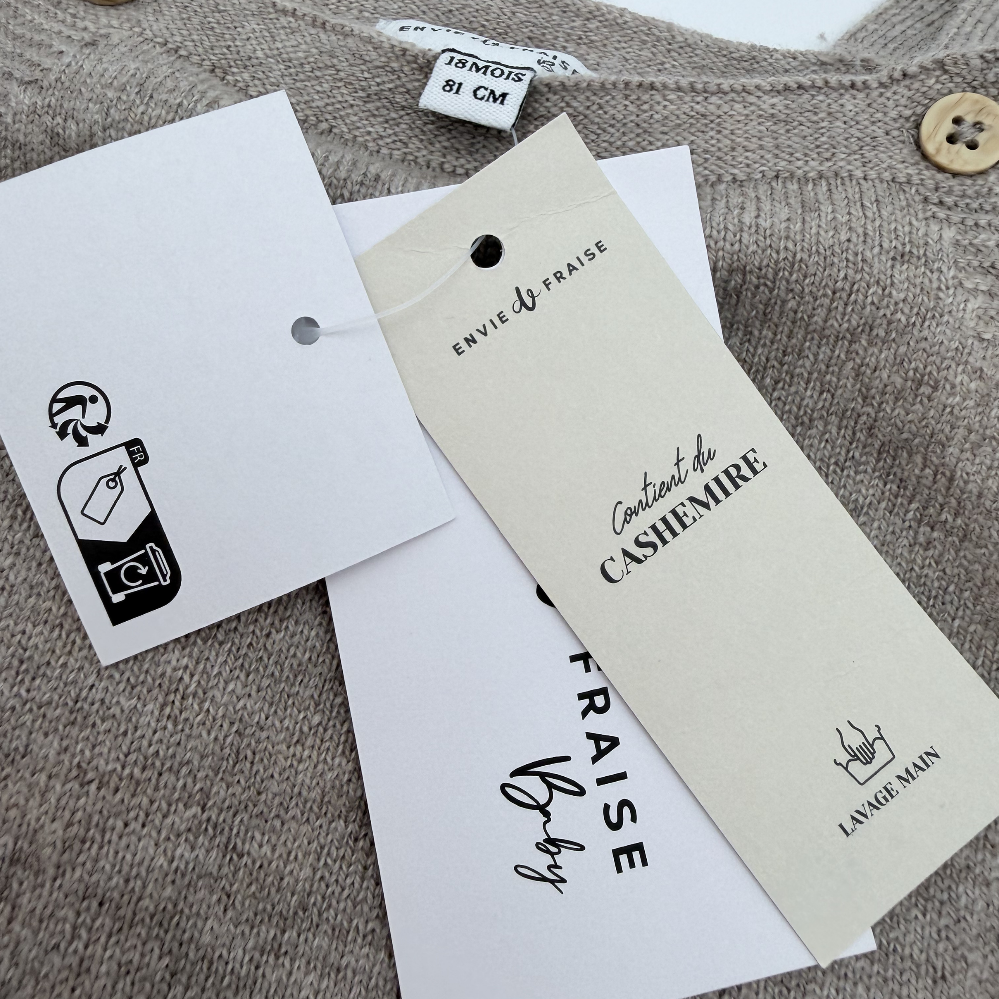 Barboteuse bébé maille taupe — 18 mois