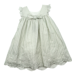 Robe rayée verte et blanche - 3 ans
