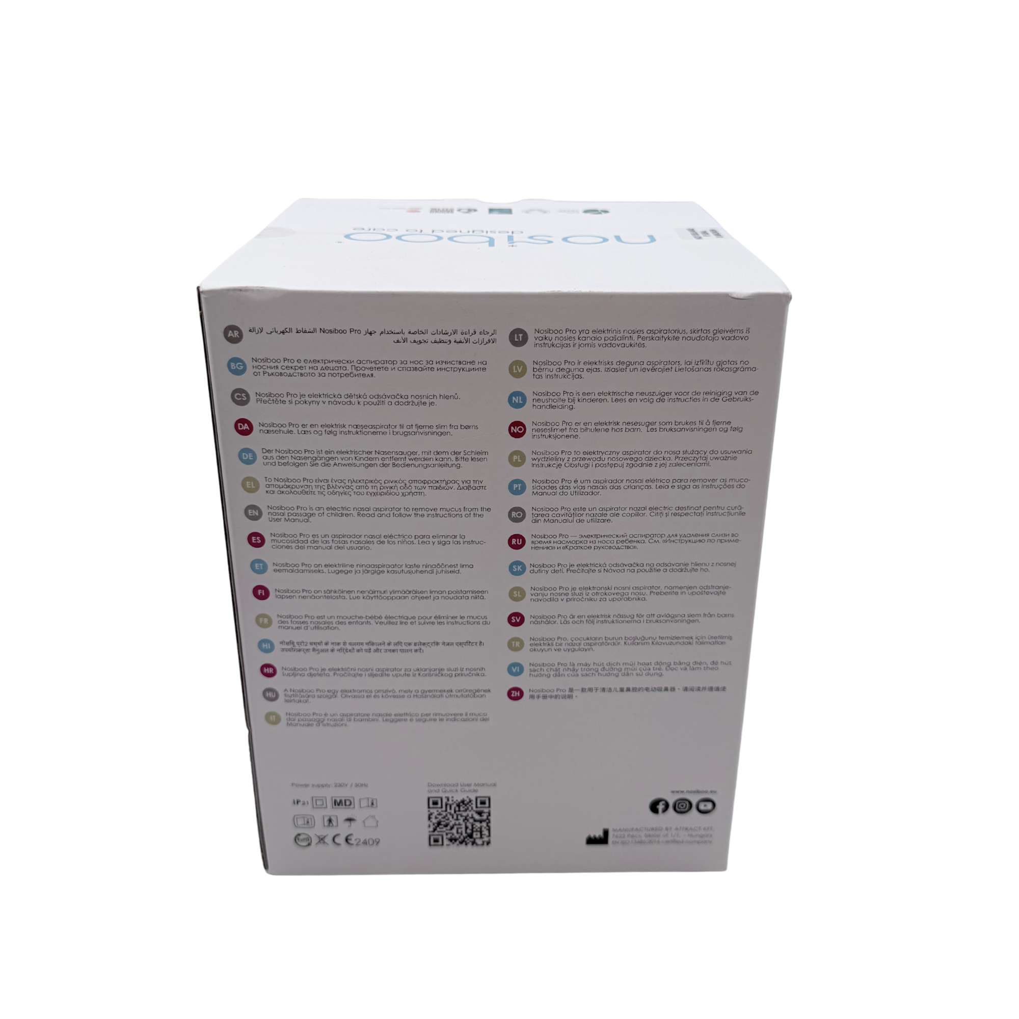 Mouche-bébé électrique Nosiboo Pro – Gris