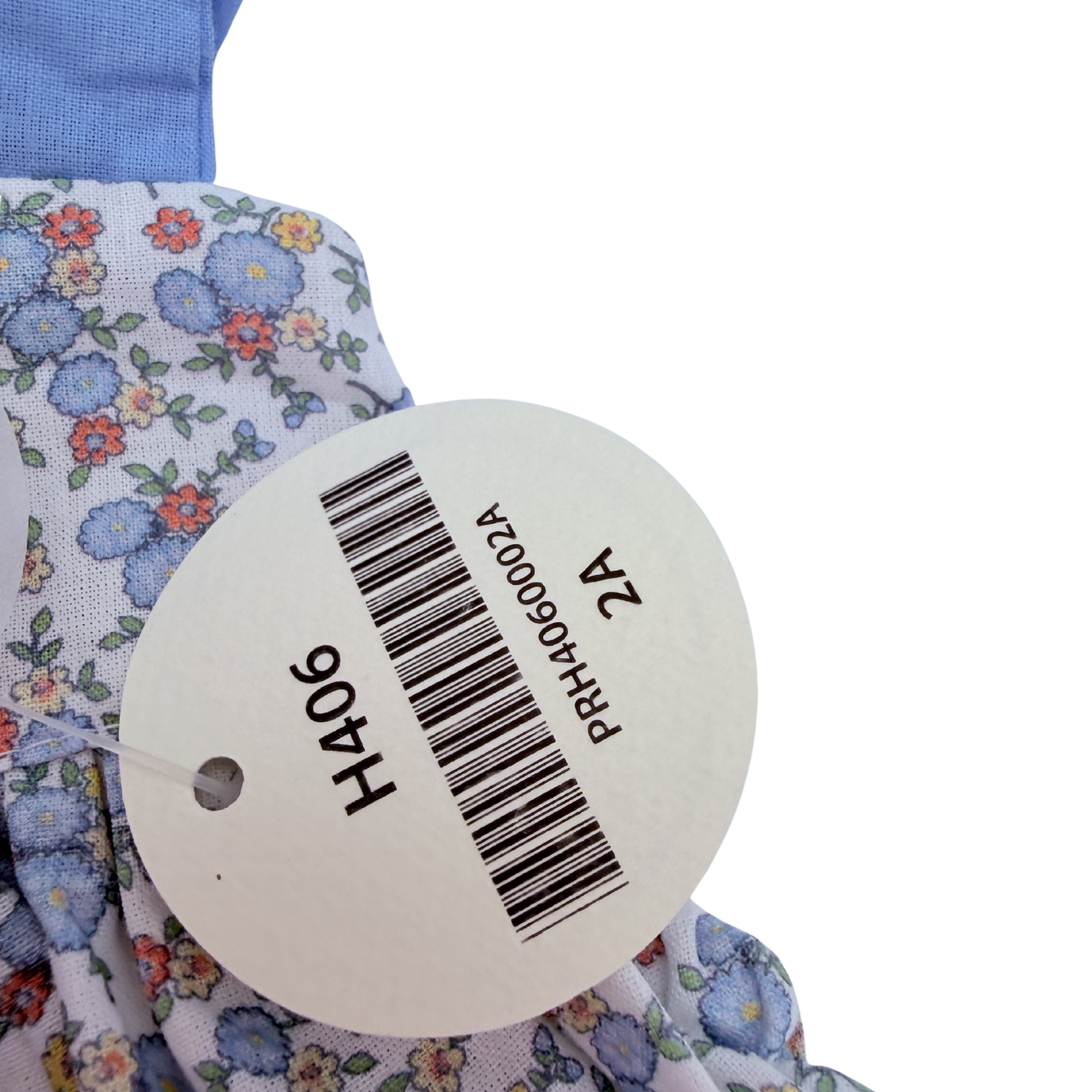Robe à fleurs et bretelles à nouer — 2 ans