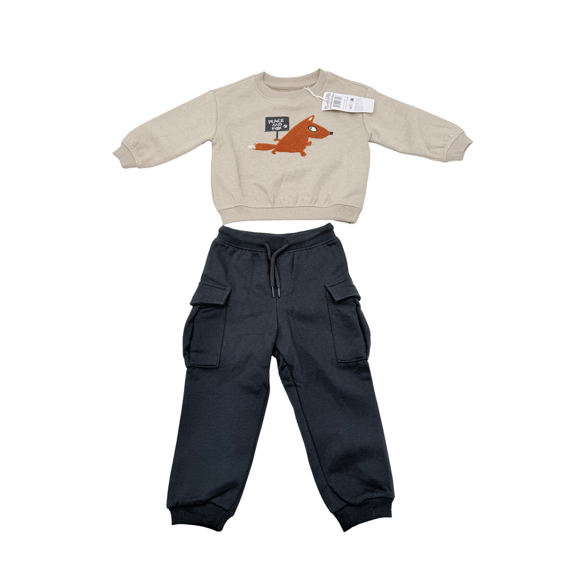 Ensemble enfant sweat renard et pantalon - 23 mois
