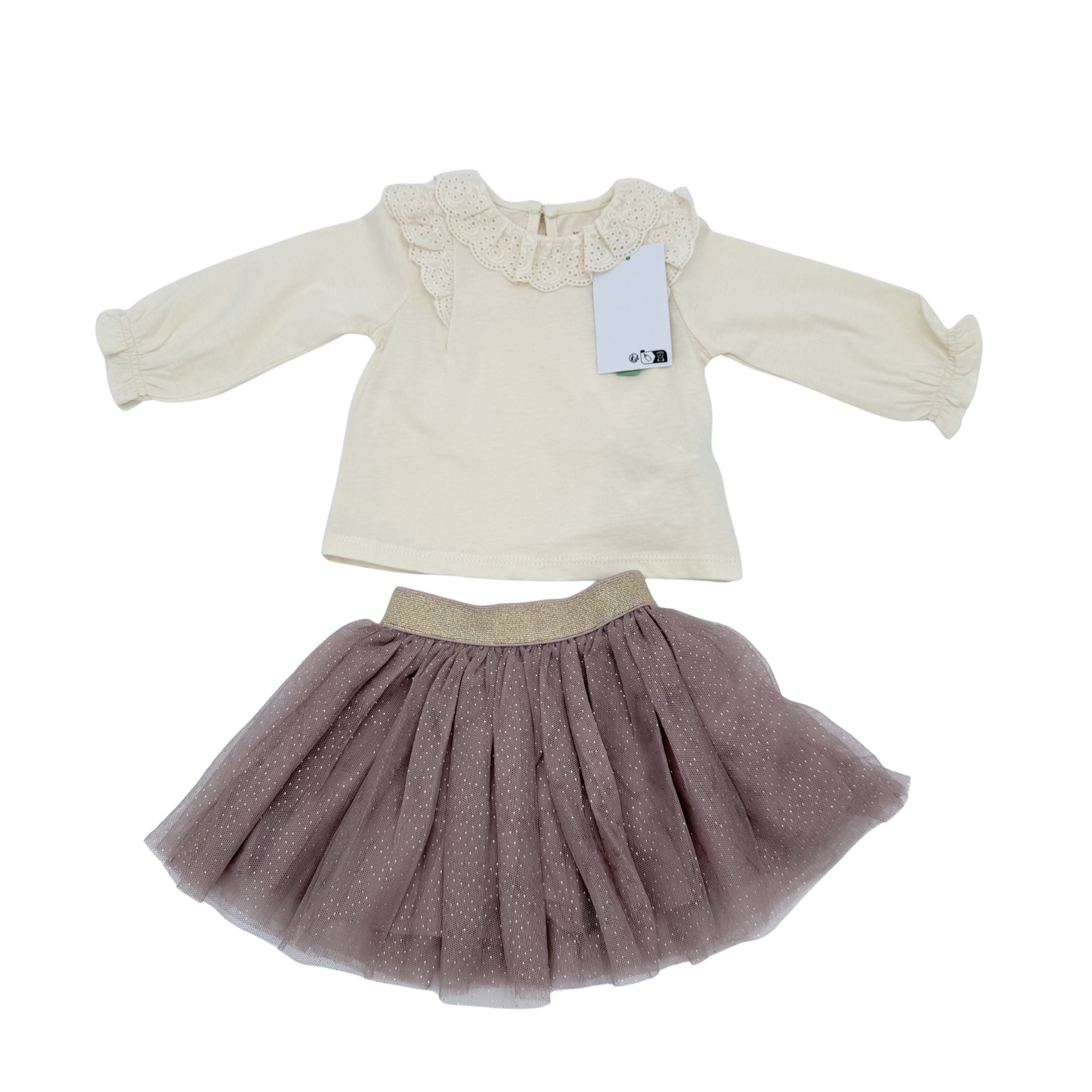 Ensemble blouse et jupe en tulle — 6 mois