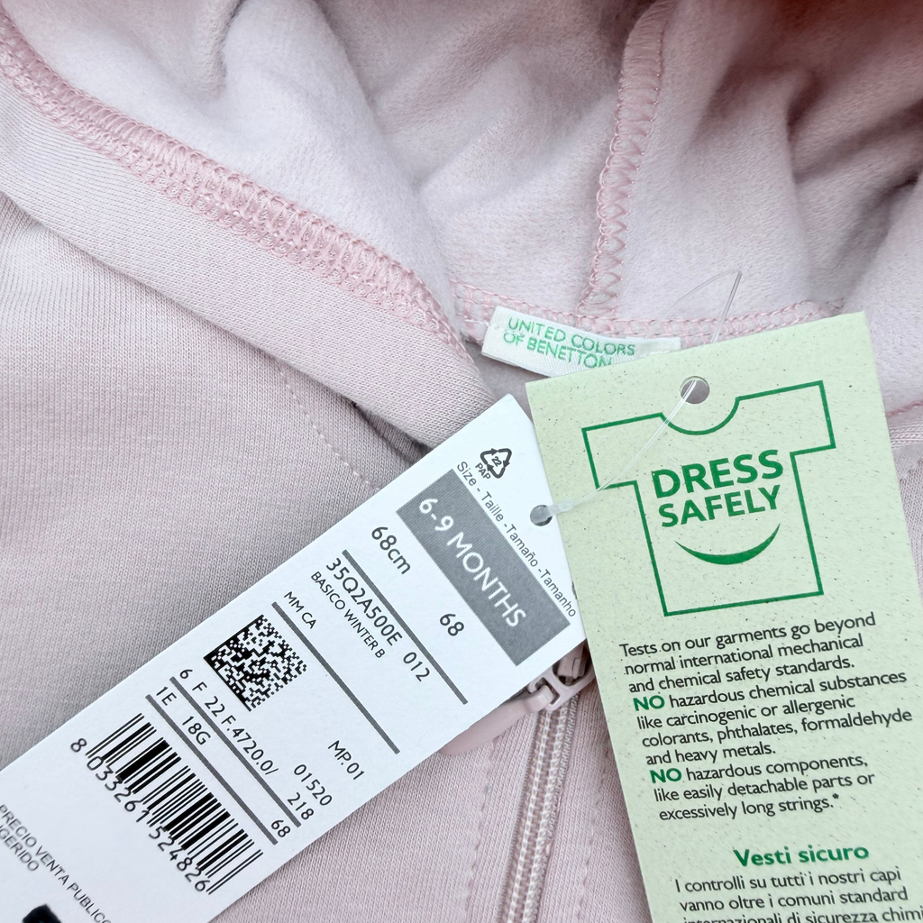 Gilet zippé rose à capuche motif lapin - 6-9 mois